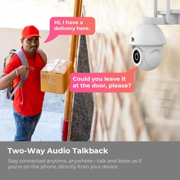 Beetel 4MP 3X Zoom QHD Wi-Fi CCTV Home Security Outdoor Camera|360° Pan Tilt|2-Way Talk|Motion Alert/Tracking|Night Vision|SD Card(Upto 256 GB),Alexa & Google Assnt|Onvif|CCO4 - Image 7