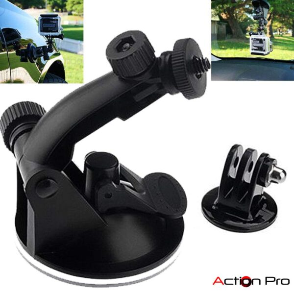 Action Pro Car Suction Cup Window Glass Mount Holder Tripod Adaptor Camera Accessories Compatible with GoPro-13 12 11 10 9 8 7 6 5 4 3+ 3 SJCAM Yi 4K Eken & Other Action Cameras - Image 6
