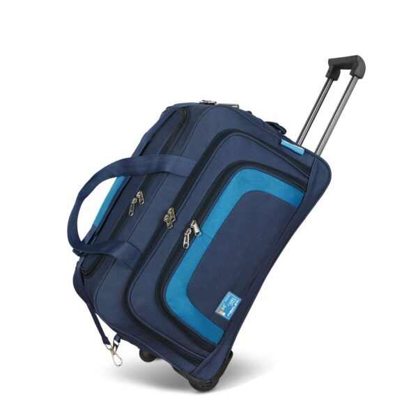 M MEDLER Tribe 55Cms Polyester Trolley Duffle Bag (Navy Blue) - Image 2