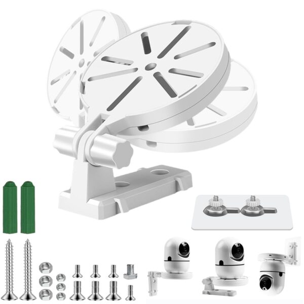 ZORBES® Security Camera Wall Mount Adjustable Camera Stand with Cable Storage No Drill Camera Bracket Dome Camera Wall Mount L-Shaped Stand for CCTV Baby Monitor Security IP Webcam Indoor Outdoor - Image 2