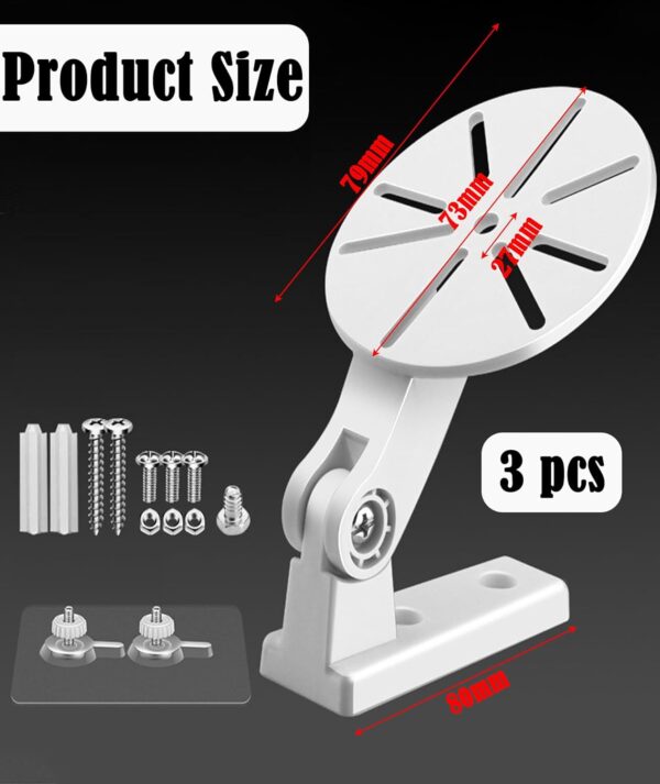 IN-IMAGINE 3 Pcs CCTV Camera Stand, No Drill Wall Shelves, Easy to Use Wall Mount Stand Suitable for Indoor and Outdoor Use Suitable for Most Devices - Image 3