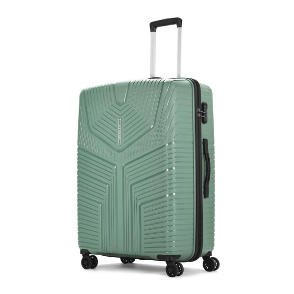 Aristocrat Prime 76 Cm Large Polypropylene Hard-Sided 8 Spinner Check-in Trolley Bag with Combination Lock, 7 Years Warranty (Green) - Image 2