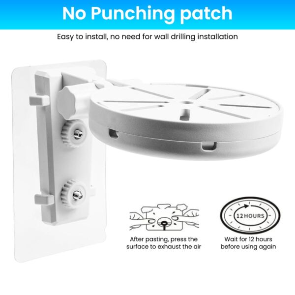 ZORBES® Security Camera Wall Mount Adjustable Camera Stand with Cable Storage No Drill Camera Bracket Dome Camera Wall Mount L-Shaped Stand for CCTV Baby Monitor Security IP Webcam Indoor Outdoor - Image 5