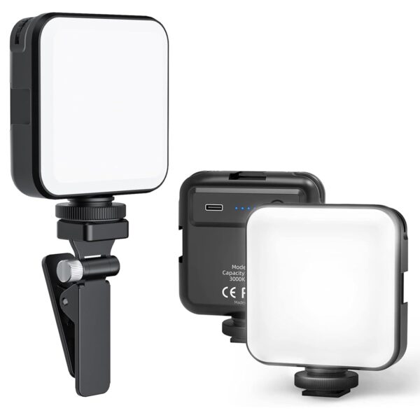 LED Video Light Camera Light Laptop Light for Zoom Meeting Photography Lighting 100 LED Beads with Clip Dimmable and Rechargeable for Camera Selfie Stick Tripod Laptop Cellphone - Image 2