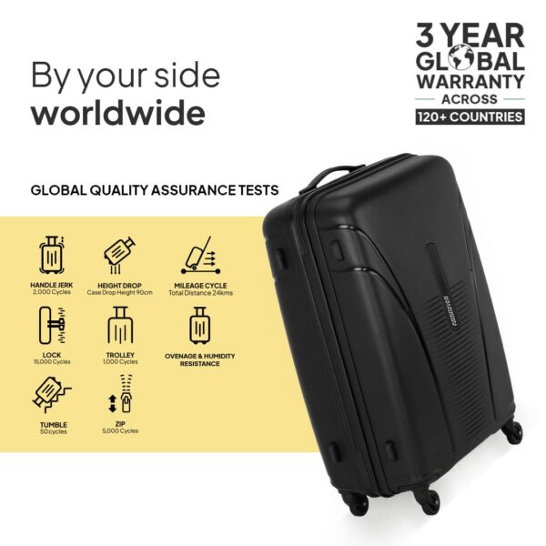 American Tourister Ivy Polypropylene 68 cms Black Hardsided Check-in Luggage (FO1 (0) 09 002) with TSA Lock - Image 7