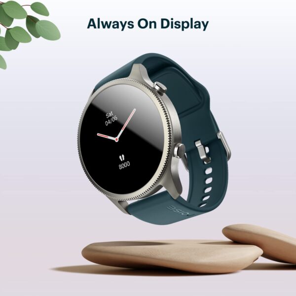 NoiseFit Halo 1.43" AMOLED Display, Bluetooth Calling Round Dial Smart Watch, Premium Metallic Build, Always on Display, Smart Gesture Control, 100 Sports Modes (Vintage Brown) - Image 4