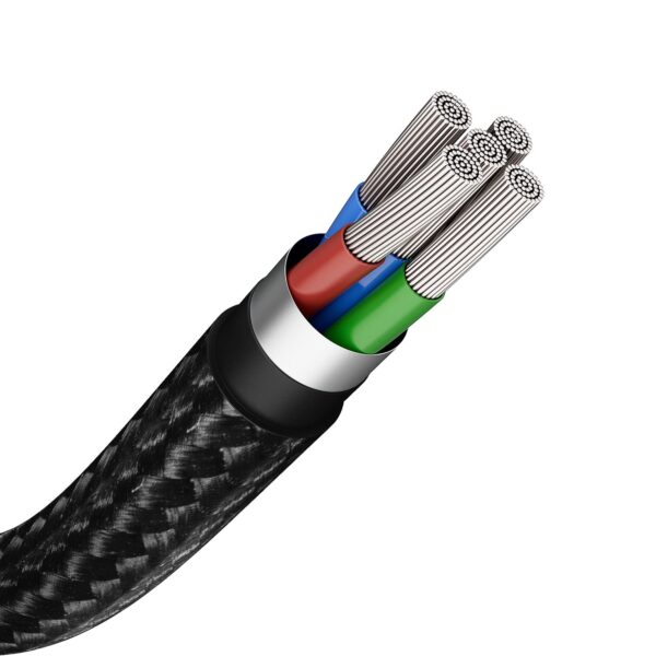 amazon basics Usb C To Lightning Aluminum With Nylon Braided Mfi Certified Charging Cable (Grey, 1.2 Meter), Black - Image 3