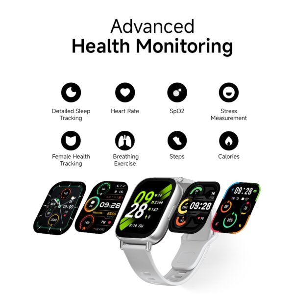 Redmi Watch 5 Active, 2" Display, Metal Body, 18 Day Battery, Bluetooth Calling, Advanced AI Noise Cancellation, Alexa, Black - Image 4