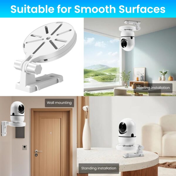 ZORBES® Security Camera Wall Mount Adjustable Camera Stand with Cable Storage No Drill Camera Bracket Dome Camera Wall Mount L-Shaped Stand for CCTV Baby Monitor Security IP Webcam Indoor Outdoor - Image 6