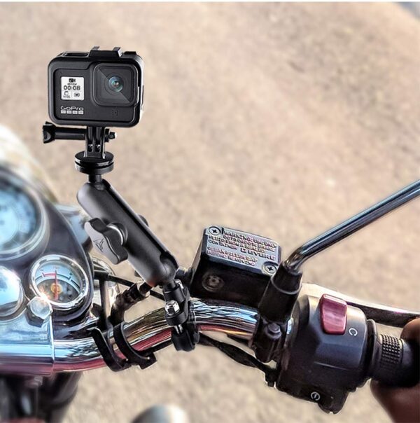 RUIGPRO 360°Motorcycle Bike Camera Holder Handlebar Mount Bracket 1/4 Metal Stand for GoPro Hero10/9/8/7/6/5/4 Action Cameras Accessory(Cool Ballhead Arm Super Clamp Mount Multi) - Image 7