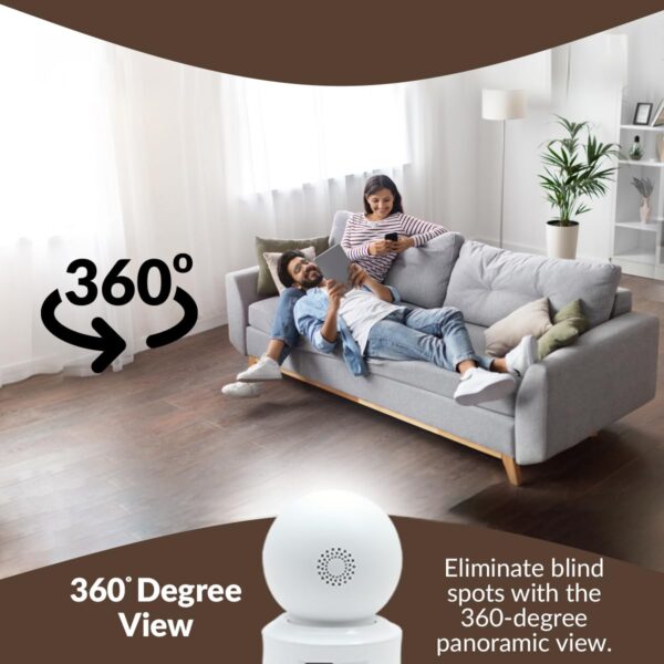 CP PLUS 3 MP Full HD Smart Wi-fi CCTV Camera | 360° Pan & Tilt | View & Talk | Motion Alert | Night Vision | SD Card (Up to 128 GB) | Alexa & OK Google | 2-Way Talk | IR Distance 10Mtr | CP-E35A - Image 5