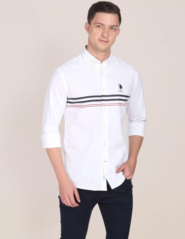 U.S. POLO ASSN. Men's Striped Regular Fit Shirts - Image 3