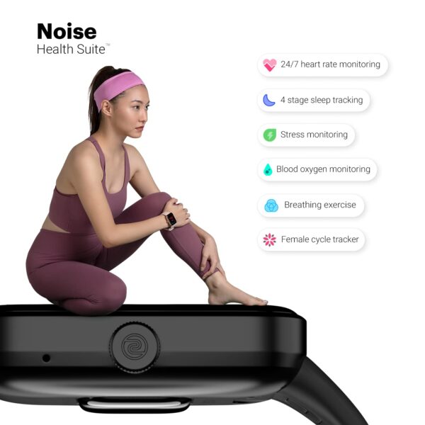 Noise Pulse Go Buzz Smart Watch with Advanced Bluetooth Calling, 1.69" TFT Display, SpO2, 100 Sports Mode with Auto Detection, Upto 7 Days Battery (2 Days with Heavy Calling) - Jet Black - Image 7