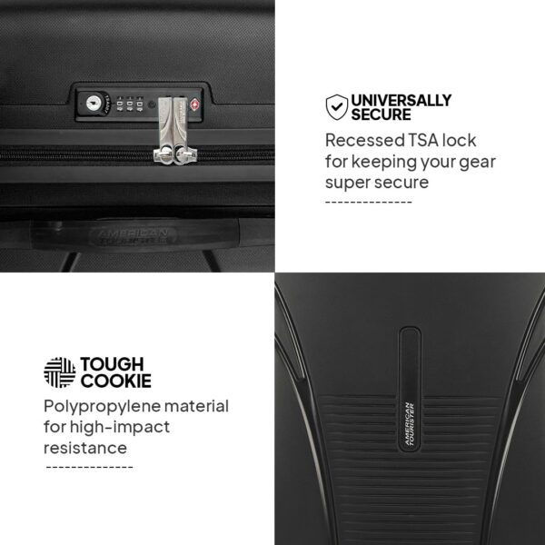 American Tourister Ivy Polypropylene 68 cms Black Hardsided Check-in Luggage (FO1 (0) 09 002) with TSA Lock - Image 4