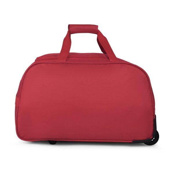 Aristocrat Enigma 52 Cm Polyester Softsided Cabin Size Duffle Trolley with Wheels - Red - Image 4
