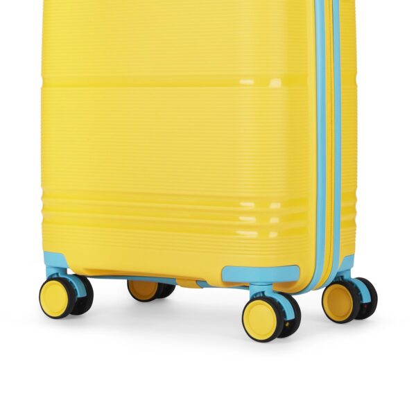 Skybags Paratrip Cabin Hardshell Luggage (55 Cm) | Polypropylene Luggage 4 Wheel Inline Trolley Bag with 8 Wheels | Bumblebee | Unisex, Small, Yellow - Image 8