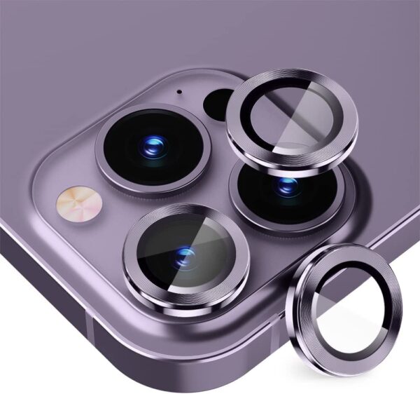 GadgetBite Camera Lens Protector for iPhone 14 Pro 6.1"& iPhone 14 Pro Max 6.7", Tempered Glass Camera Lens Protector Tempered Glass Lens Cover Fit for iPhone 14 Pro/iPhone 14 Pro Max (Purple). - Image 2