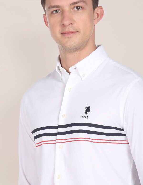 U.S. POLO ASSN. Men's Striped Regular Fit Shirts - Image 8