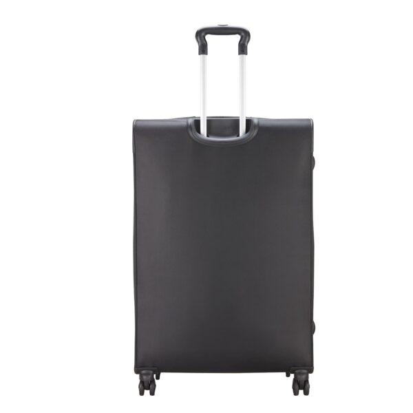VIP Polyester Solid Pattern Knight 8W Exp Trolley Bag (H) 75 With Spinner Wheels Black Soft (Black, Large) - Image 4