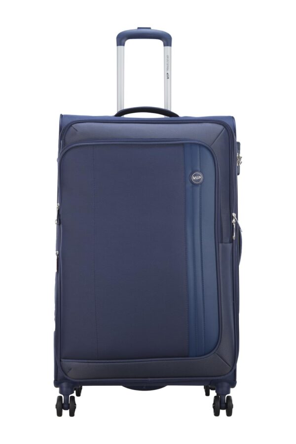 VIP Unicorn Nxt 8W Str 80 Cm | Check-in Polyester Soft Sided 8 Wheels Spinner Trolleys (Blue, Large) - Image 2