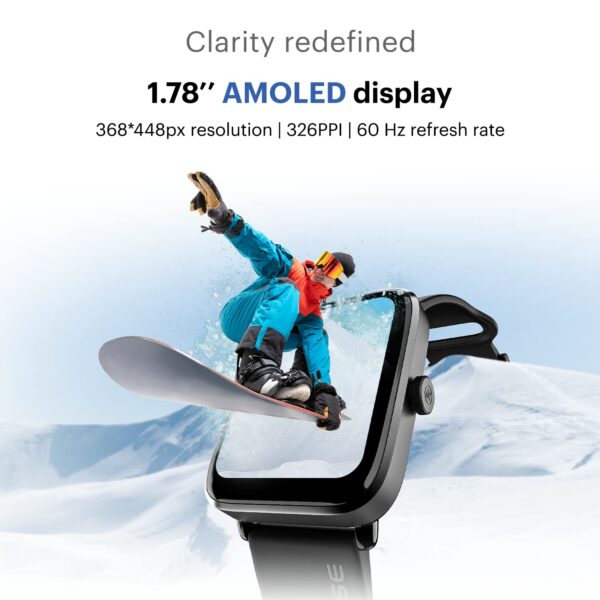 Noise ColorFit Pro 4 Alpha 1.78" AMOLED Display, Bluetooth Calling Smart Watch, Functional Crown, Metallic Build, Intelligent Gesture Control, Instacharge (Deep Wine) - Image 3