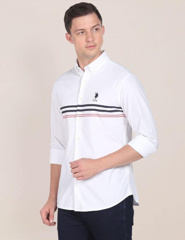 U.S. POLO ASSN. Men's Striped Regular Fit Shirts - Image 6