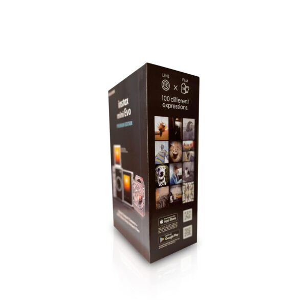 Fujifilm Instax Mini Evo Hybrid Camera Premium Edition with 20 Shots of Stone Gray Film and 100 Different Expressions-(Black) - Image 9