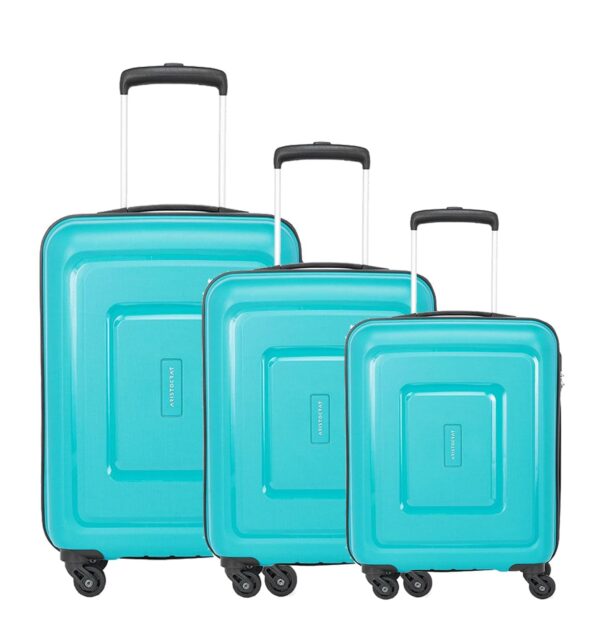 VIP Aristocrat 4 Pc Set Cabin 55 cm (Small),65 cm (Medium),75 cm (Large) 4 Wheels Trolley,52 CM Wheel Duffle Trolley Bag,Hard Case Lightweight Suitcase with 7 Years International Warranty (Blue) - Image 3