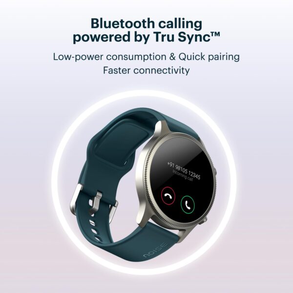 NoiseFit Halo 1.43" AMOLED Display, Bluetooth Calling Round Dial Smart Watch, Premium Metallic Build, Always on Display, Smart Gesture Control, 100 Sports Modes (Vintage Brown) - Image 5