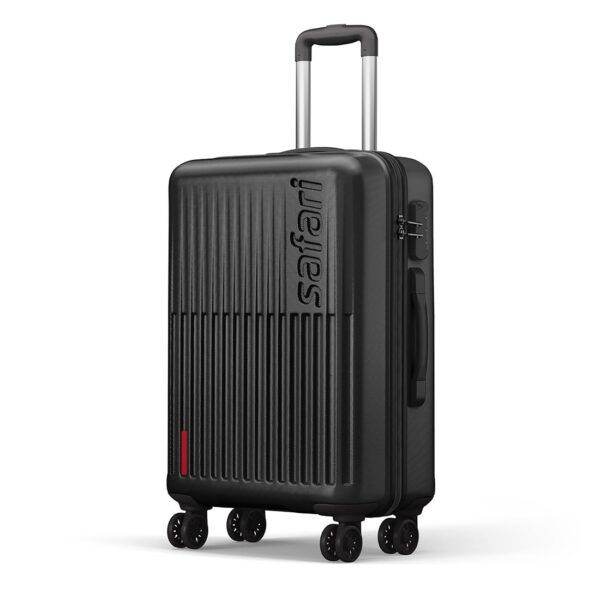 Safari Astra 8 Wheels 66 Cms Medium Check-In Trolley Bag Hard Case Polycarbonate 360 Degree Wheeling System Luggage, Trolley Bags For Travel, Speed_Wheel Suitcase For Travel, Black - Image 2