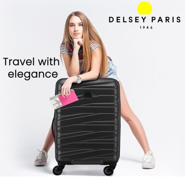 DELSEY PARIS Tiphanie Medium Check-in Polycarbonate Hardsided 8 Wheels Spinner Luggage/Suitcase/Trolley Bag for Travel with TSA Lock - Image 3