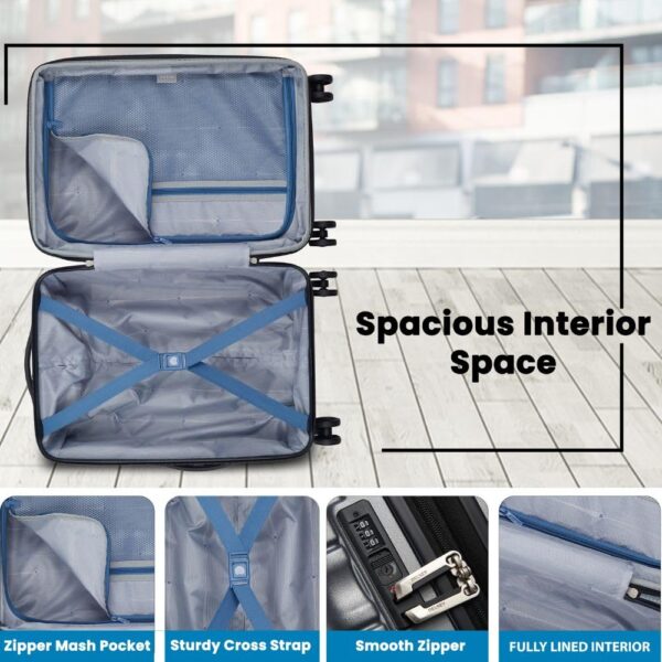 DELSEY PARIS Tiphanie Medium Check-in Polycarbonate Hardsided 8 Wheels Spinner Luggage/Suitcase/Trolley Bag for Travel with TSA Lock - Image 4