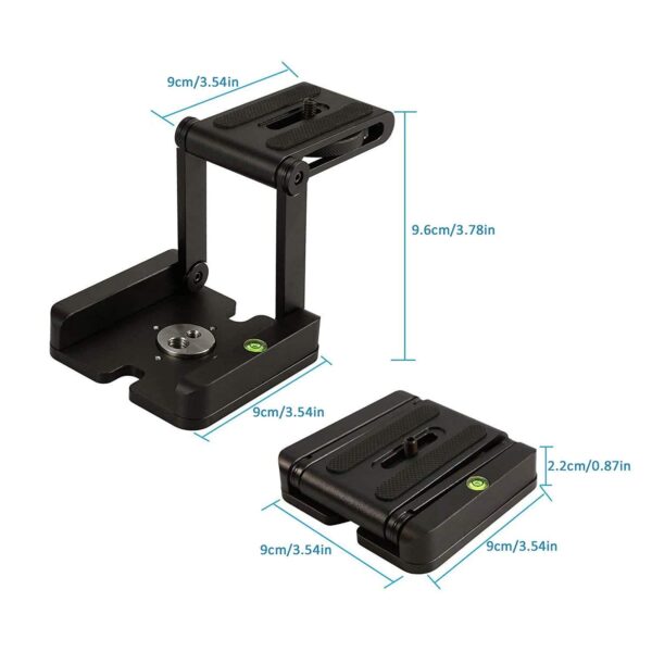 Quikprof DSLR Camera CNC Folding Z Tripod Flex Tilt Ball Head Desktop Stand Holder for Camera Load Upto 3.5kg - Image 7