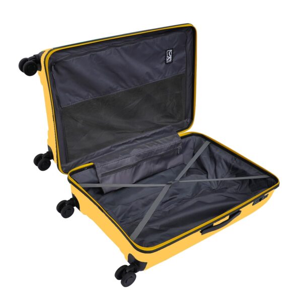 United Colors Of Benetton Wayfarer Unisex Hard Luggage - Yellow, TSA Lock 67 CM Medium Trolley Bag - Image 5