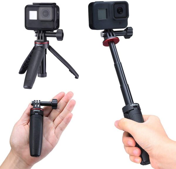 Ulanzi MT-09 Extention Vlog Tripod Mini Portable Handle Grip for Gopro Hero 8 7 6 5 GoPro max Black Session Osmo Action Camera - Image 2