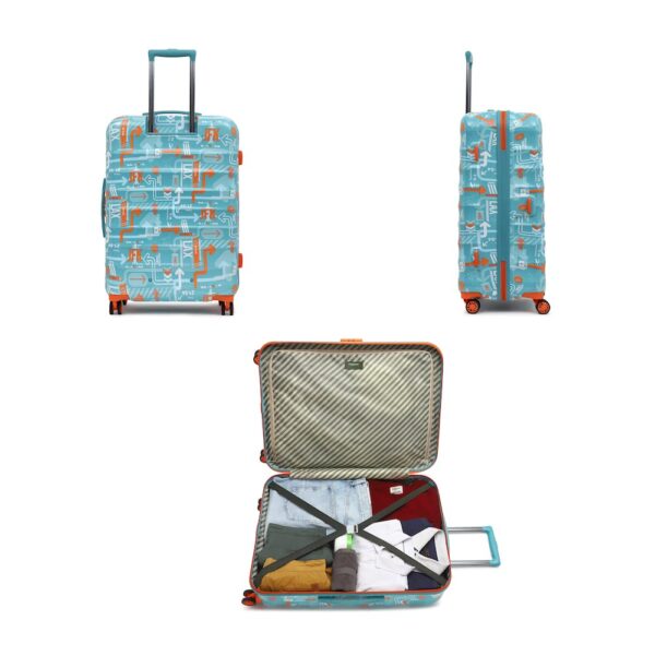 uppercase JFK (Large) 76cm | Hardsided Check-in Trolley Bag for Travel Luggage | 8 Wheel Trolley Bag |Suitcase for Men & Women |2000 Days Warranty (Teal Blue) - Image 3