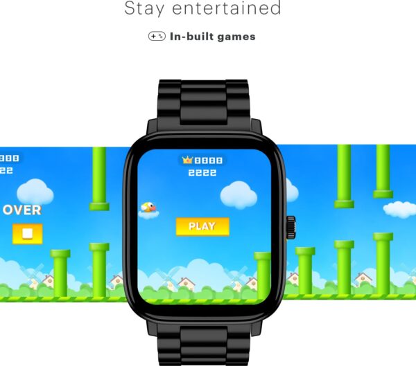 Noise Pulse 2 Pro [New Launch] 1.8" Vibrant Display, Bluetooth Calling Smart Watch for Men & Women, 7 Days Battery Life, Metallic Finish, Built-in Games, Voice Assistance, Health Suite (Elite Black) - Image 7