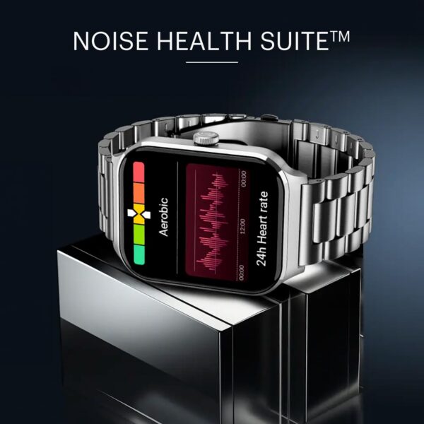 Noise Canvas Smart Watch with 1.96" Vivid Display, Functional Crown, BT Calling, 150+ Watch Faces, AI Voice Assistant, Health Suiteᵀᴹ, 100+ Sports Modes, IP67, Upto 7 Days Battery (Elite Black) - Image 5