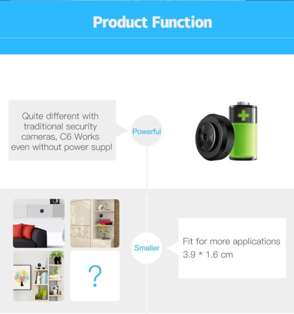 TECHNOVIEW 4k Wireless WiFi Mini Camera Full HD 1080p Recording Night Hd Vision Audio and Video Recorder Motion Detection Camera for Home Office Car Small Size Portable Design - App - OKam Pro - Image 5