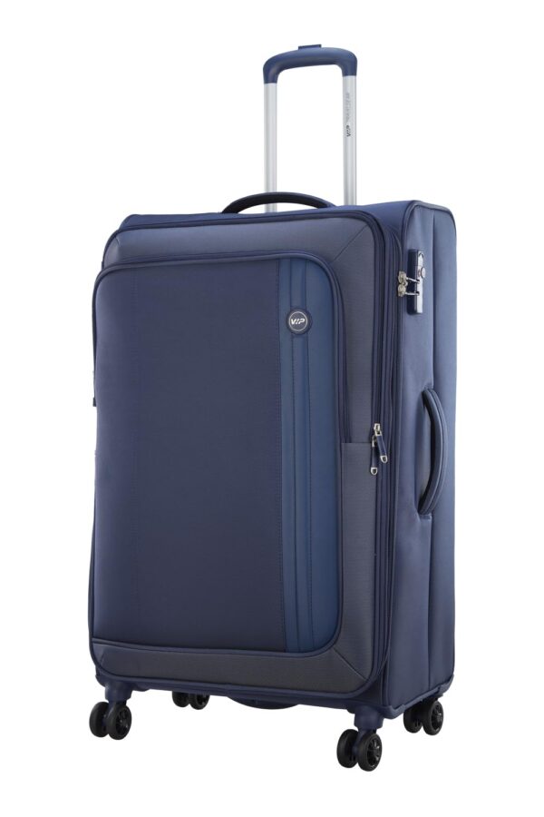 VIP Unicorn Nxt 8W Str 80 Cm | Check-in Polyester Soft Sided 8 Wheels Spinner Trolleys (Blue, Large) - Image 7