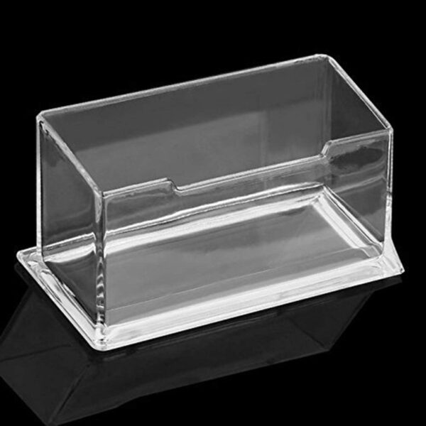 SNDIA 1-Tier Business Card Holder Visiting Card Stand Organizer Clear Card Holder Display Stand for Office (Transparent) - Image 5