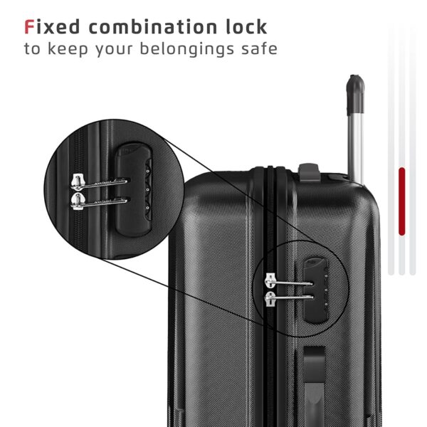 Safari Astra 8 Wheels 66 Cms Medium Check-In Trolley Bag Hard Case Polycarbonate 360 Degree Wheeling System Luggage, Trolley Bags For Travel, Speed_Wheel Suitcase For Travel, Black - Image 5