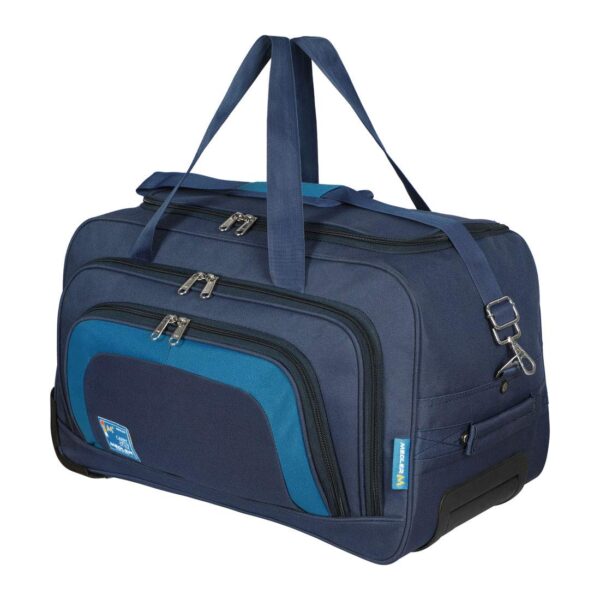 M MEDLER Tribe 55Cms Polyester Trolley Duffle Bag (Navy Blue) - Image 6