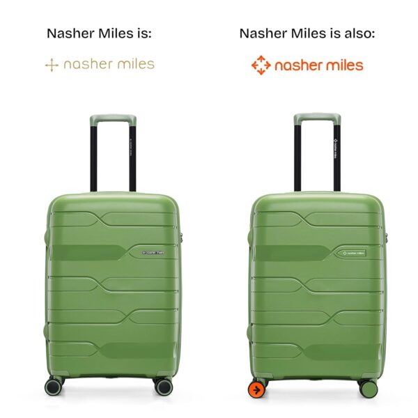 Nasher Miles Paris Hard-Sided Polypropylene Check-In Luggage Avacado Green 24 Inch |65 Cm 8 Wheels Trolley Bag,Medium,8 Spinner - Image 3