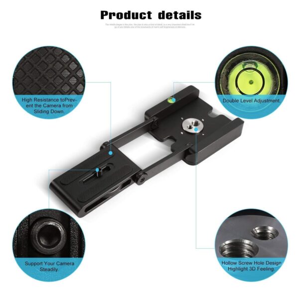 Quikprof DSLR Camera CNC Folding Z Tripod Flex Tilt Ball Head Desktop Stand Holder for Camera Load Upto 3.5kg - Image 5