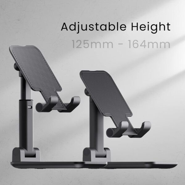 Ambrane Mobile Holding Tabletop Stand, 0-135 Perfect View, Height Adjustment, Wide Compatibility, Multipurpose, Anti-Skid Design (Twistand, Black) - Image 7