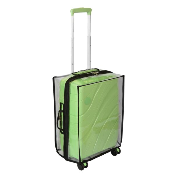 AQBAH 24inch Clear PVC Suitcase Zippered Dustproof Protective Cover for Wheeled Luggage Trolley Transparent Luggage Protecto(58 x 29 x 41 cm) - Image 2