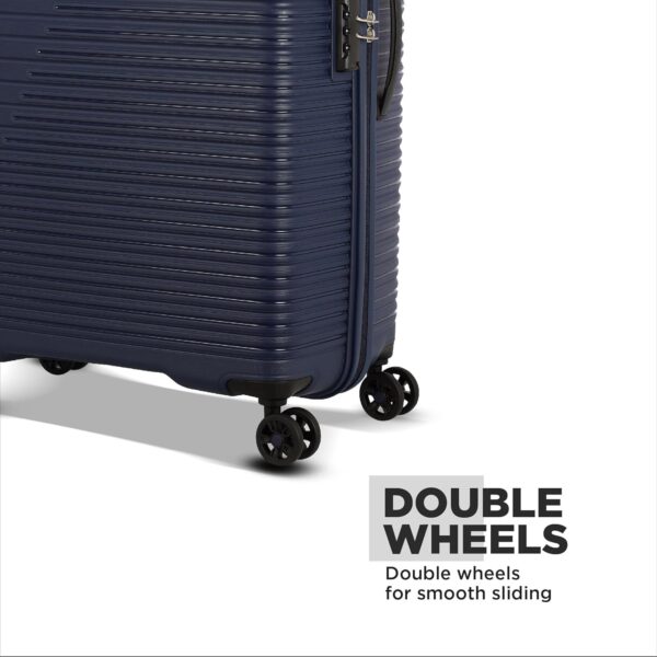 American Tourister Liftoff 79 CM Large Check-in Polypropylene (PP) Hard 8 Wheels Spinner Luggage/Suitcase/Trolley Bag for Travel (Mid Blue) - Image 3