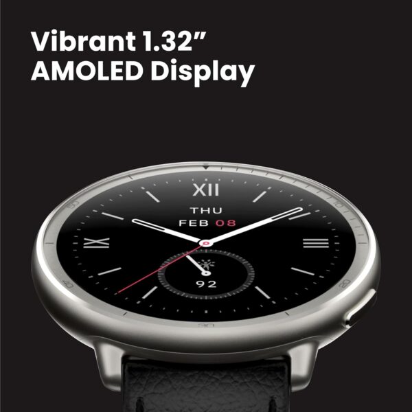 Amazfit Active 2 44mm AMOLED Smart Watch, Built in GPS, 10day Battery, 5ATM Water Resistant, for iOS & Android, Accurate Readings, 2000 Nits Bright, 160+ Sports Mode, Sleep Monitor, Black Silicone - Image 9