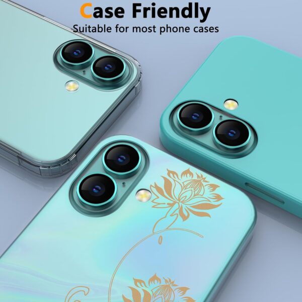 Compatible With Teal Iphone 16/16 Plus Camera Lens Protector - 9H Hardness, Premium Iphone 16 Lens Protector, Does Not Affect Flash Shots - Camera Protector Iphone 16 - Image 7